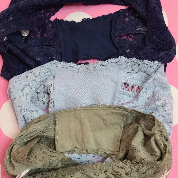 VS PINK 3pk Lace Cheeky Panties Size M - Picture 4 of 7